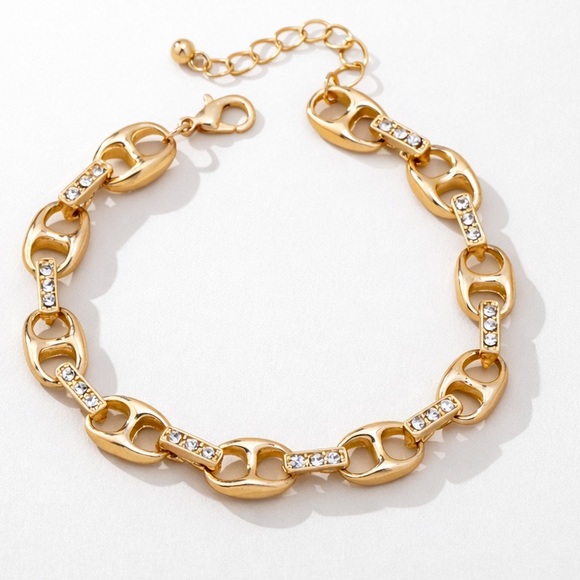 Private Label Jewelry - Gold Mariner Link Bracelet (9701)